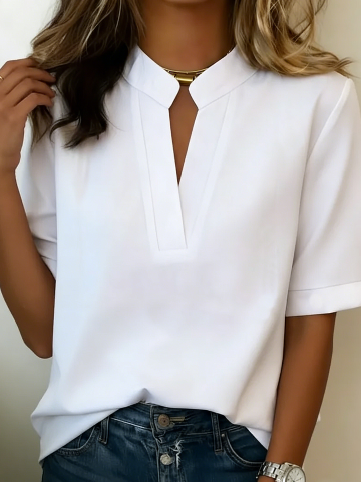 Camélia™ | Blouse fluide et élégante au col raffiné