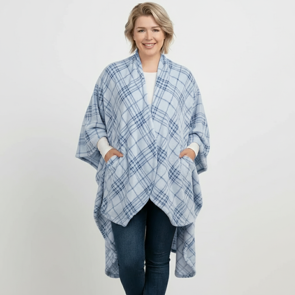 Émeline™ | Veste-Couverture à Carreaux