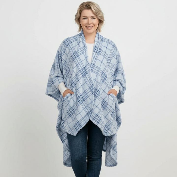 Émeline™ | Veste-Couverture à Carreaux