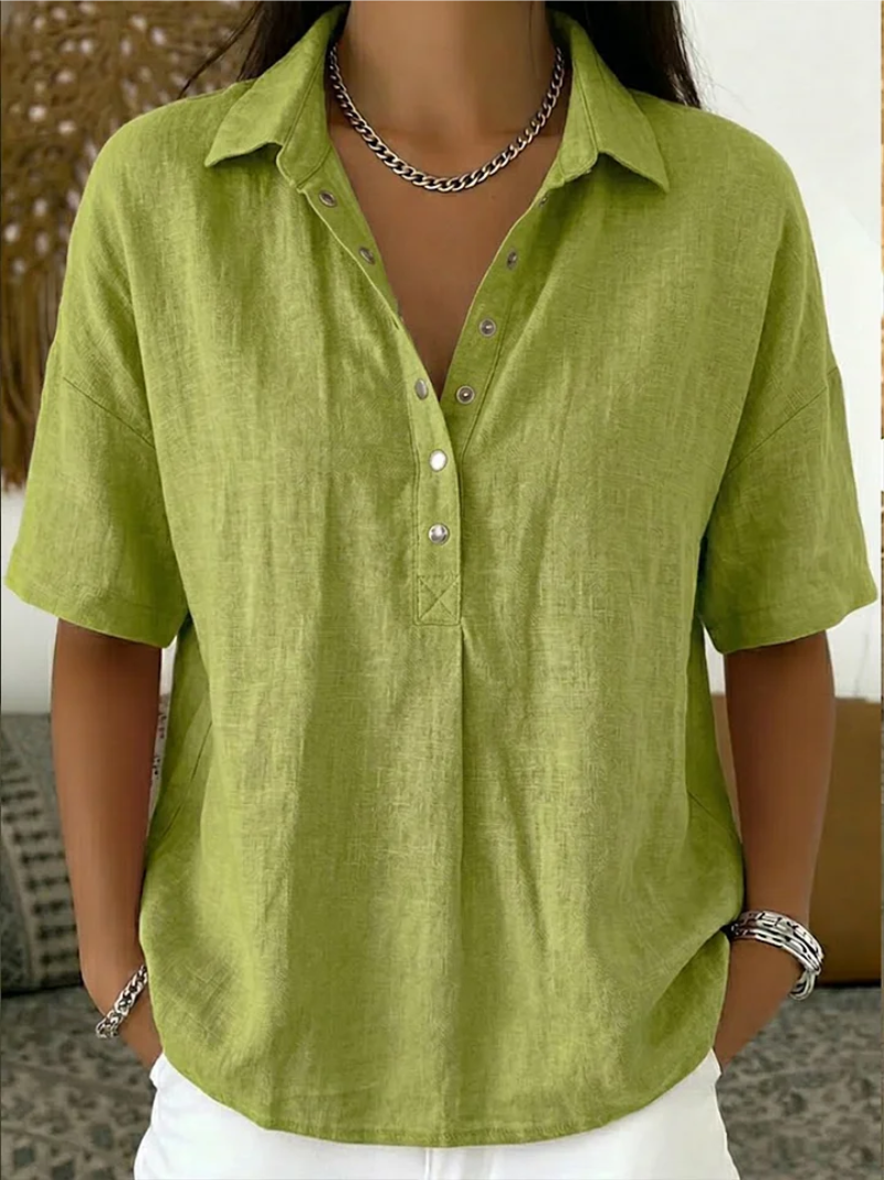Willow | Blouse élégante à col classique et boutons raffinés