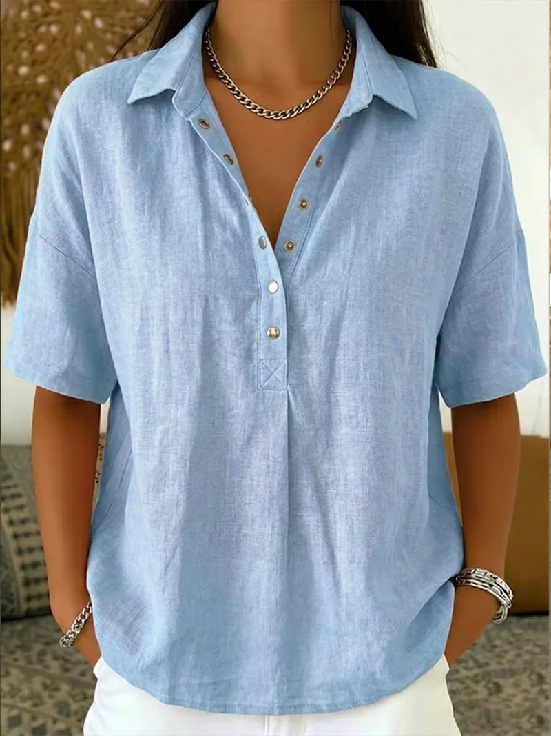 Willow | Blouse élégante à col classique et boutons raffinés
