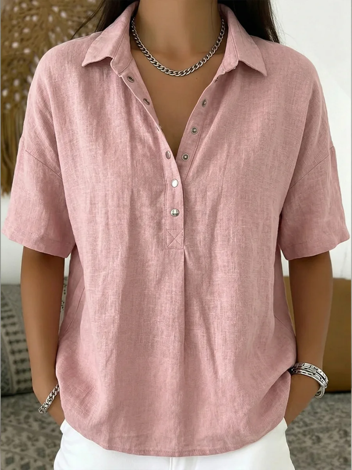 Willow | Blouse élégante à col classique et boutons raffinés