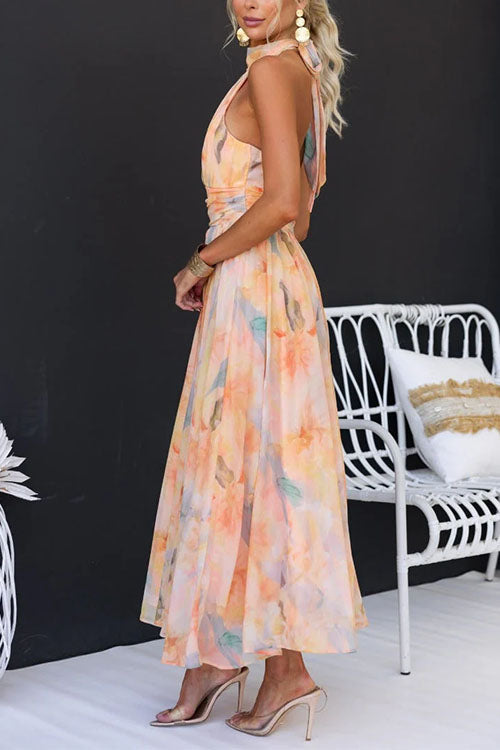 Polly - Elegant Floral Maxi Dress