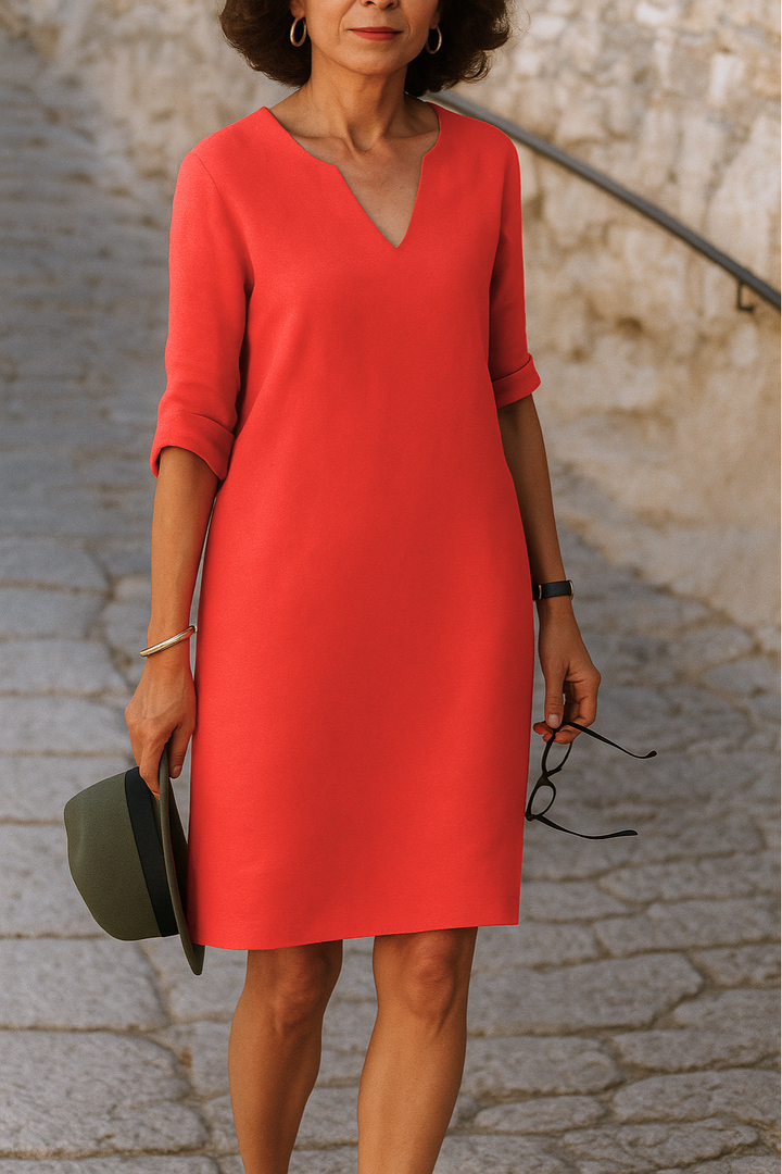 RIANNE | Robe élégante à col en V