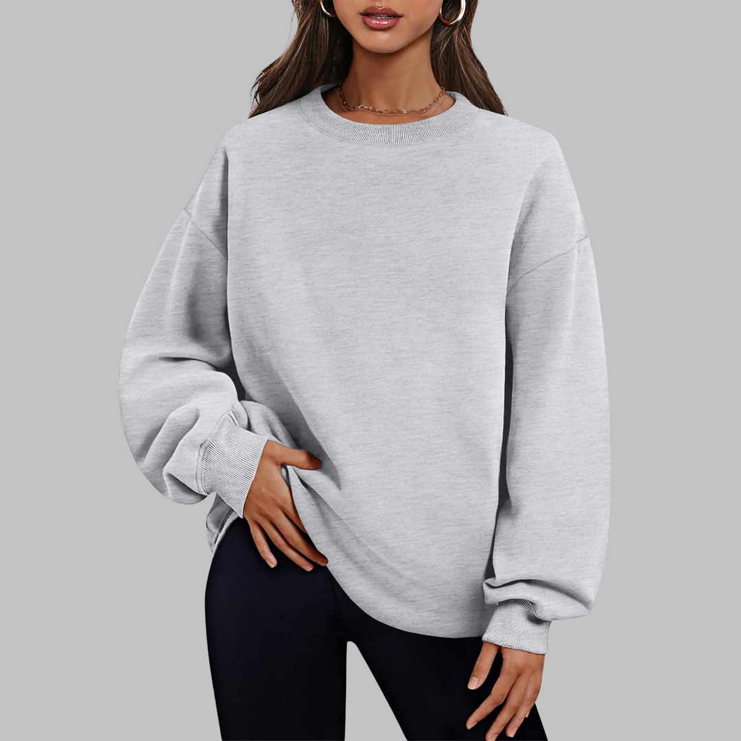 MEDGI™ – Pull Oversize Décontracté à Col Rond et Manches Longues