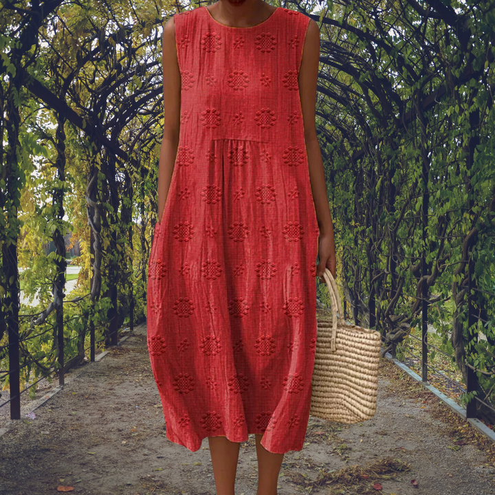 Aikaterini™ – Robe Élégante Sans Manches à Coupe Flatteuse avec Poches Pratiques