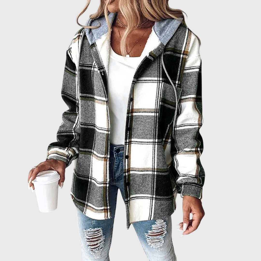 Vaelina - Women's Mesh Button Placket Jacket