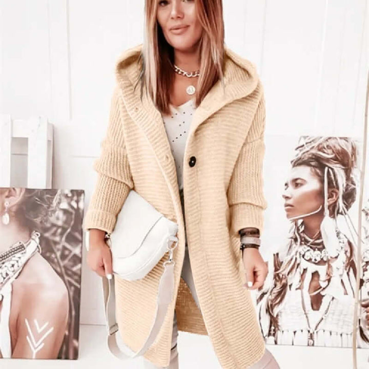SÉLINE™ – Cardigan Luxe à Capuche