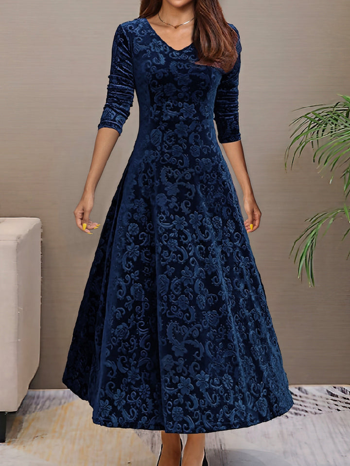 Nancy | Robe d'Élégance en Velours pour les Fêtes