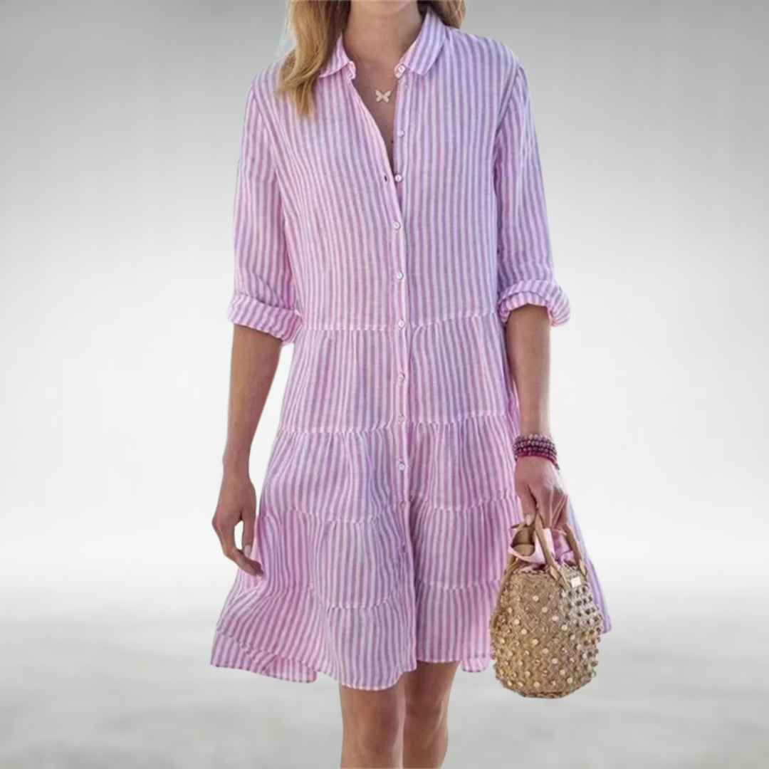 Lydia™ Robe Boutonnée Flatteuse