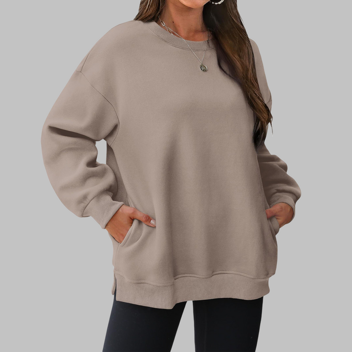 MEDGI™ – Pull Oversize Décontracté à Col Rond et Manches Longues