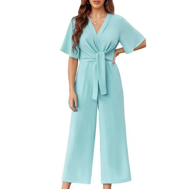 GABRIELLA™ – Combinaison d’Été Élégante à Nœud Taille Flatteur