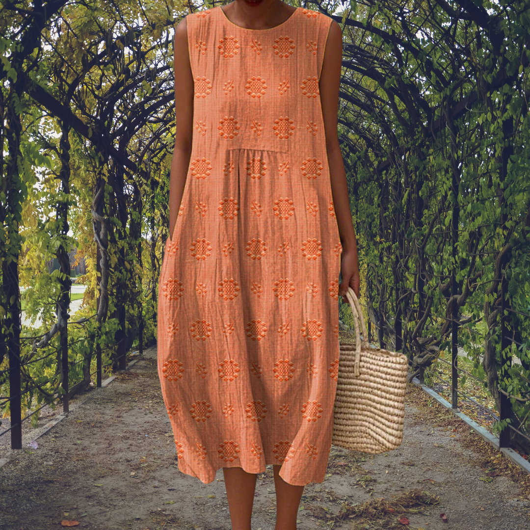 Aikaterini™ – Robe Élégante Sans Manches à Coupe Flatteuse avec Poches Pratiques
