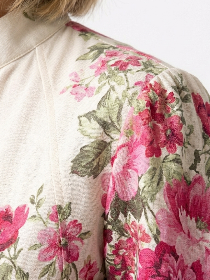 Kennedy - Long Sleeve Floral Belted Maxi Dress