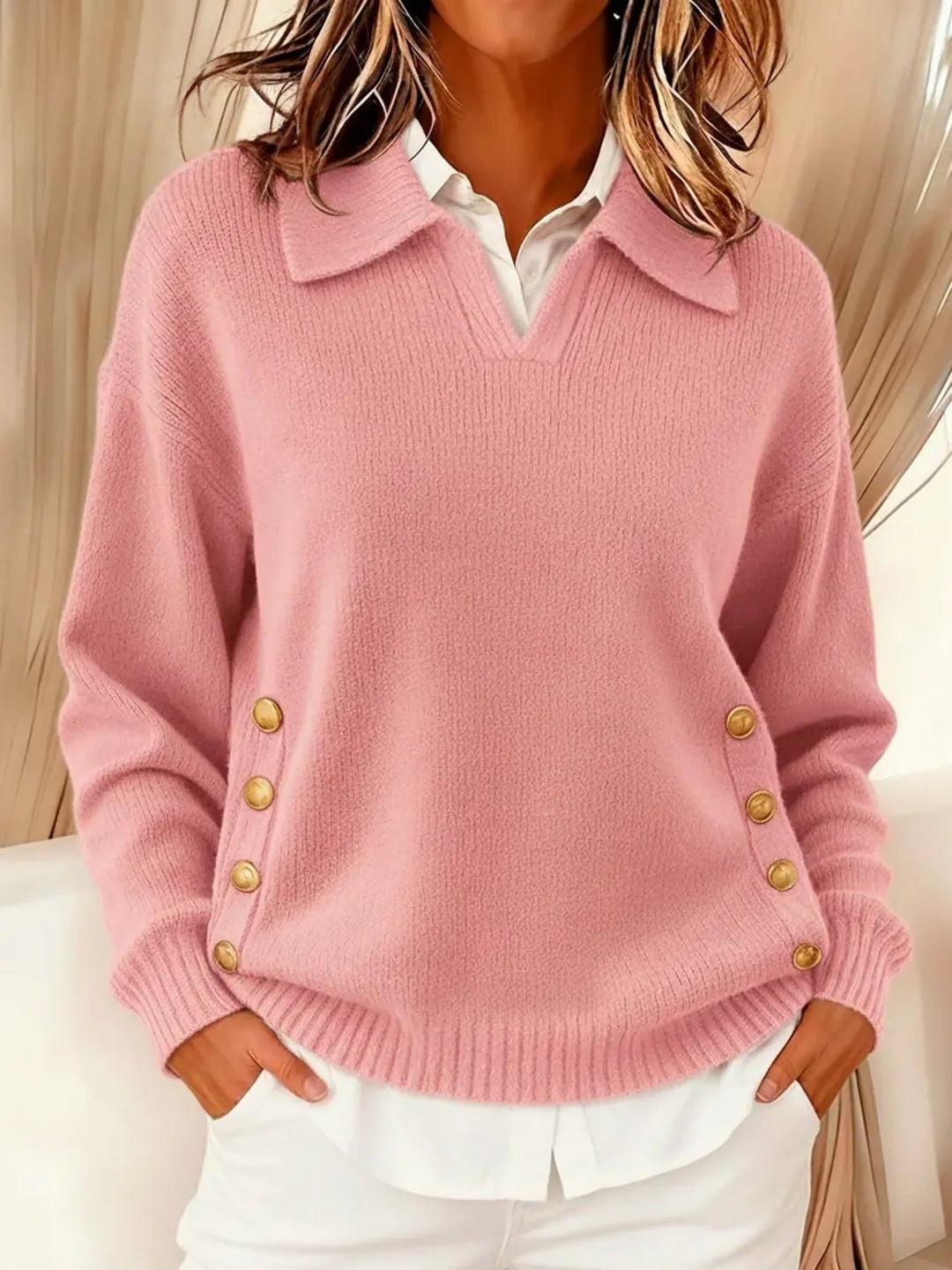 Vicenta | Polo Collar Button Jumper