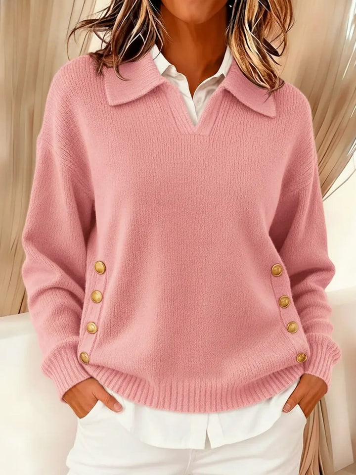 Vicenta | Polo Collar Button Jumper