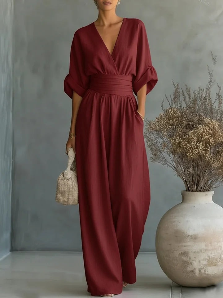 Georgina™ | Elegant Jumpsuit with V Neck