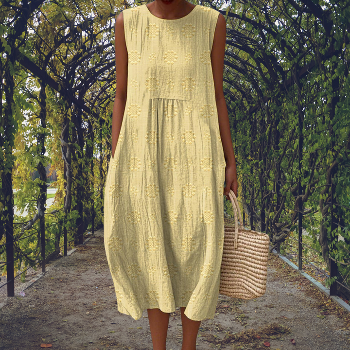 Aikaterini™ – Robe Élégante Sans Manches à Coupe Flatteuse avec Poches Pratiques