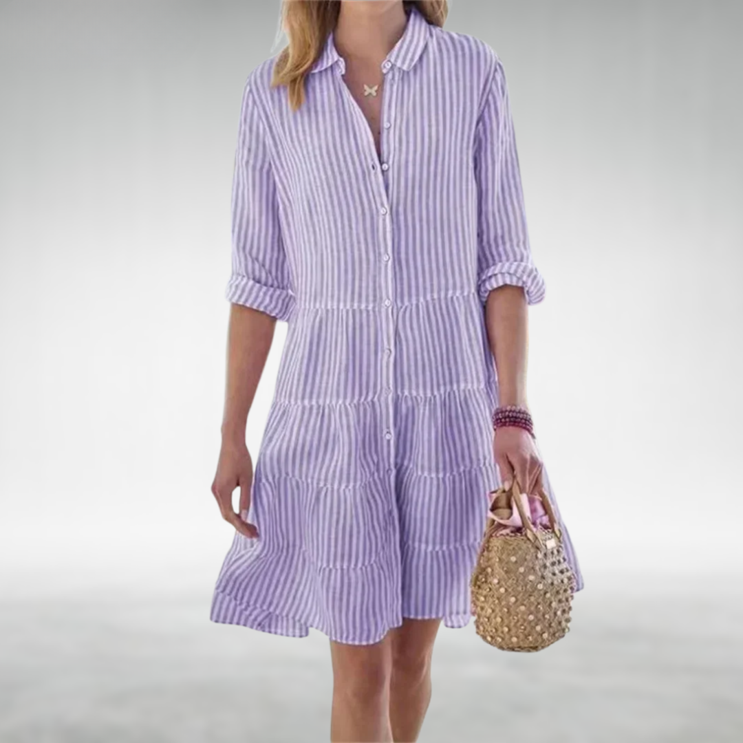 Lydia™ Robe Boutonnée Flatteuse