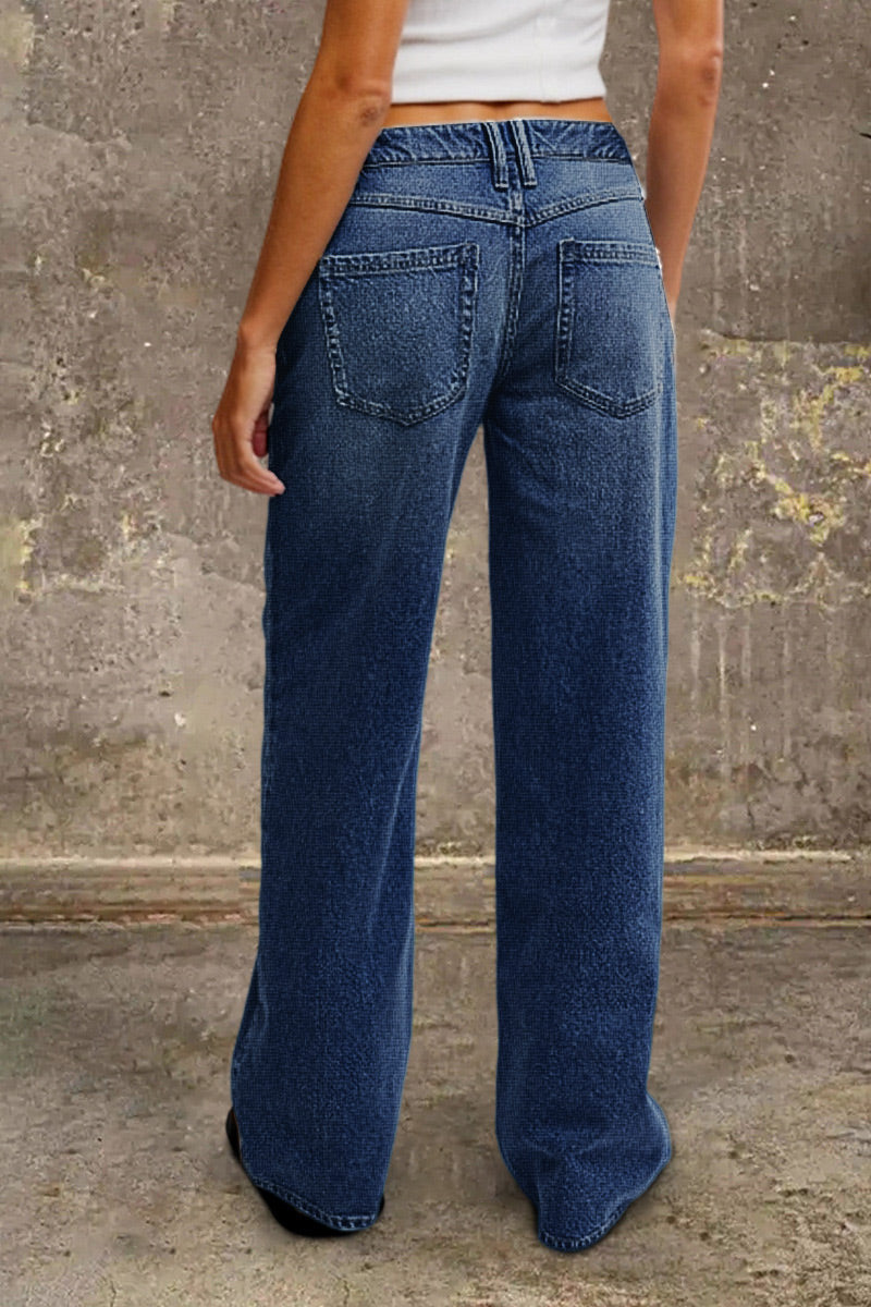 Denvara | Jeans Droit Taille Mi-Basse