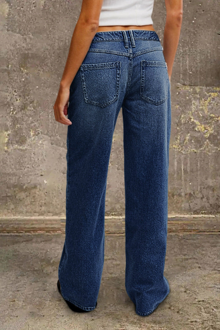 Denvara | Jeans Droit Taille Mi-Basse