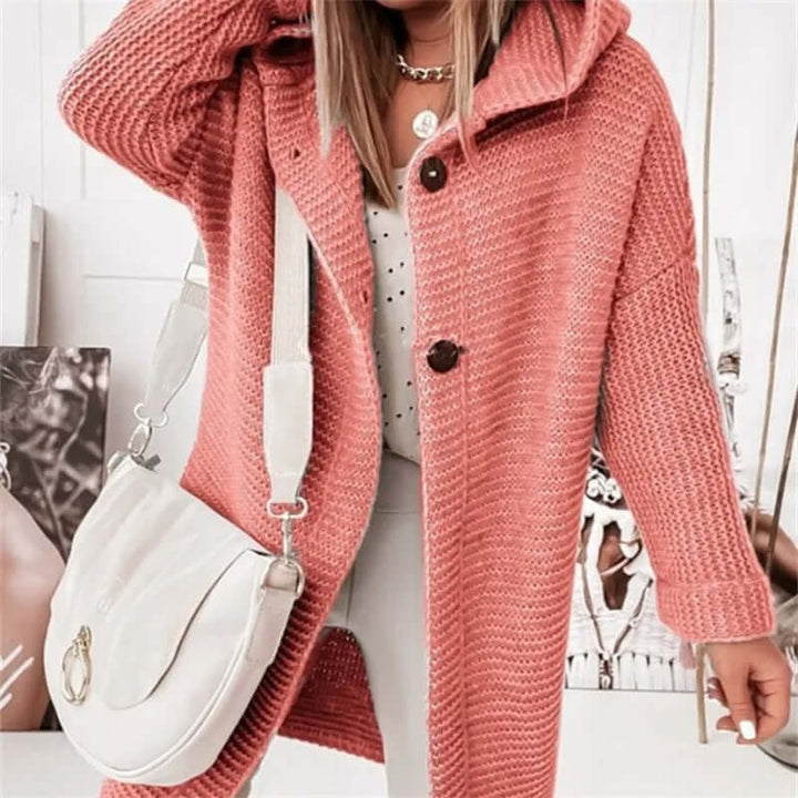 SÉLINE™ – Cardigan Luxe à Capuche
