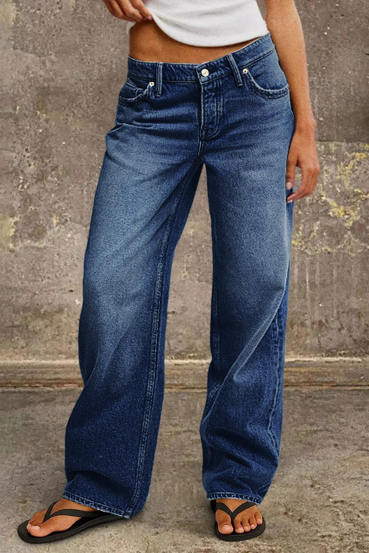 Denvara | Jeans Droit Taille Mi-Basse