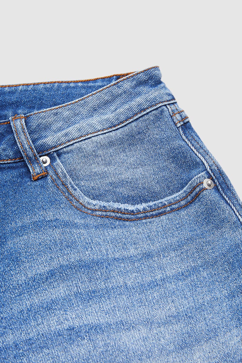 Denvara | Jeans Droit Taille Mi-Basse