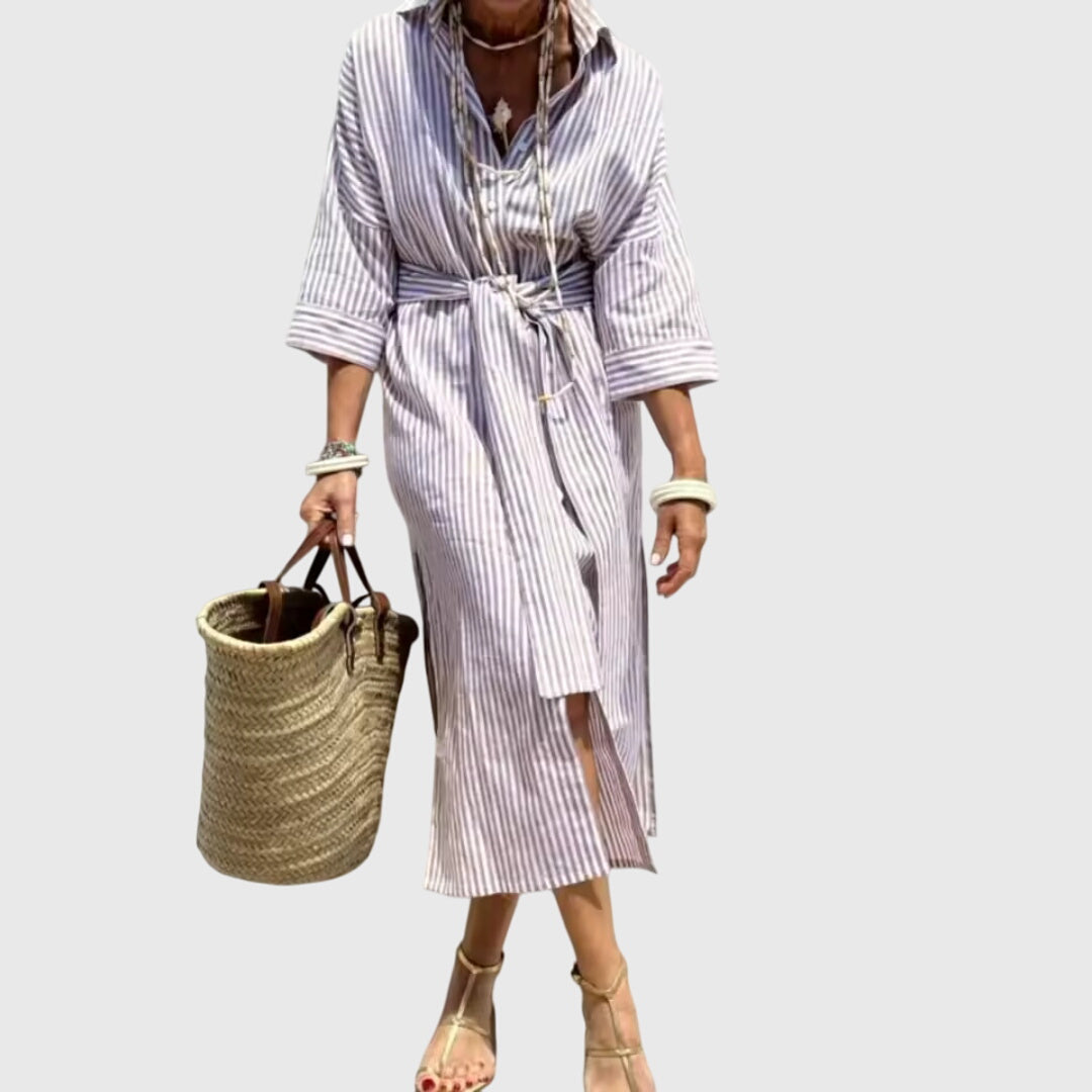 Ellen™ | Robe Rayée Classique