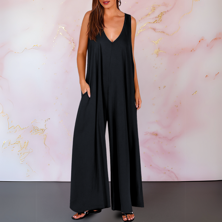 Nella™ Comfy V-Neck Jumpsuit | Élégance Décontractée en Une Pièce Effortless