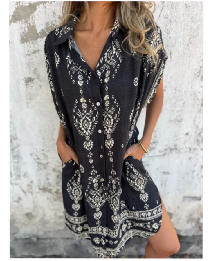 ORONE | Robe imprimée coupe lâche