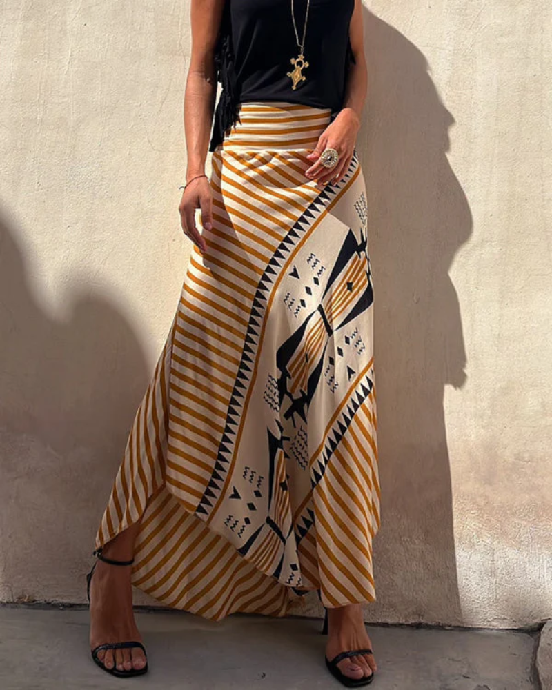 JUPE BOHO LONGUE EN THON