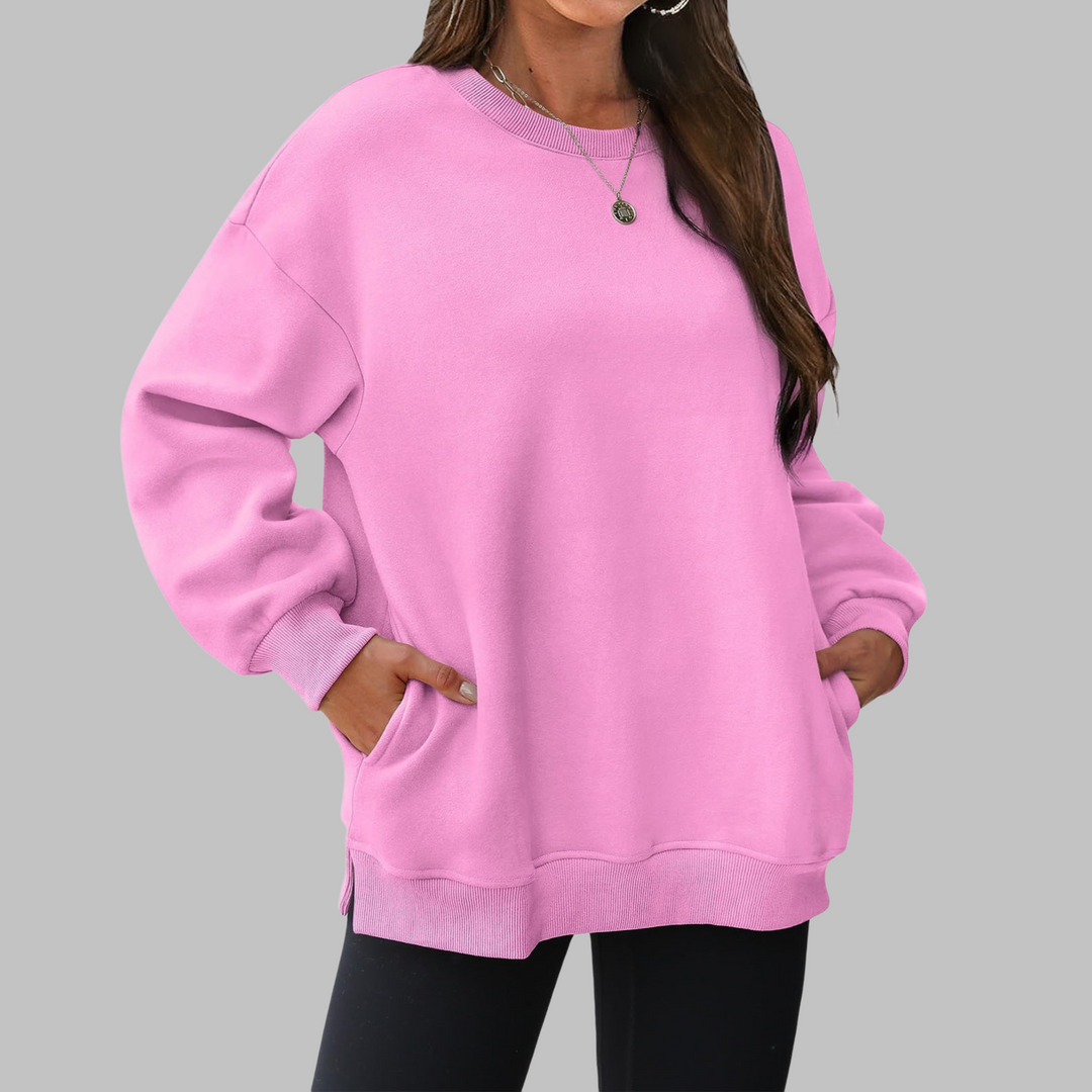 MEDGI™ – Pull Oversize Décontracté à Col Rond et Manches Longues