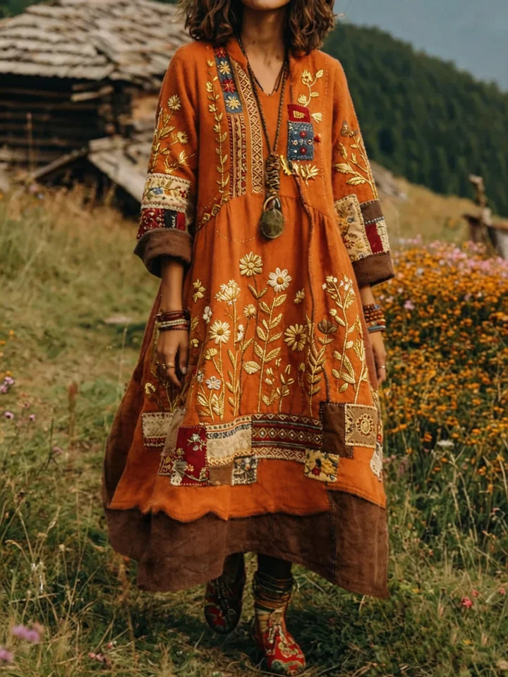 Lara - Elegant Floral Print Dress