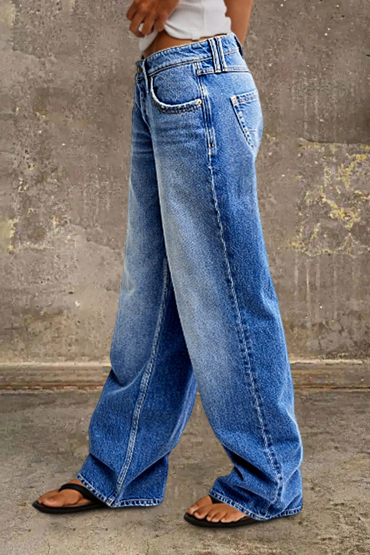 Denvara | Jeans Droit Taille Mi-Basse