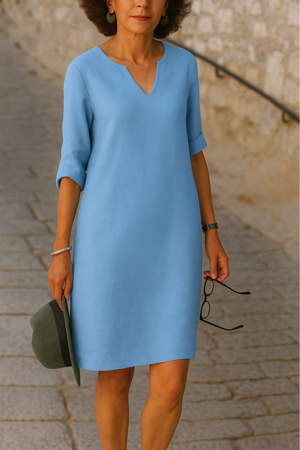 RIANNE | Robe élégante à col en V