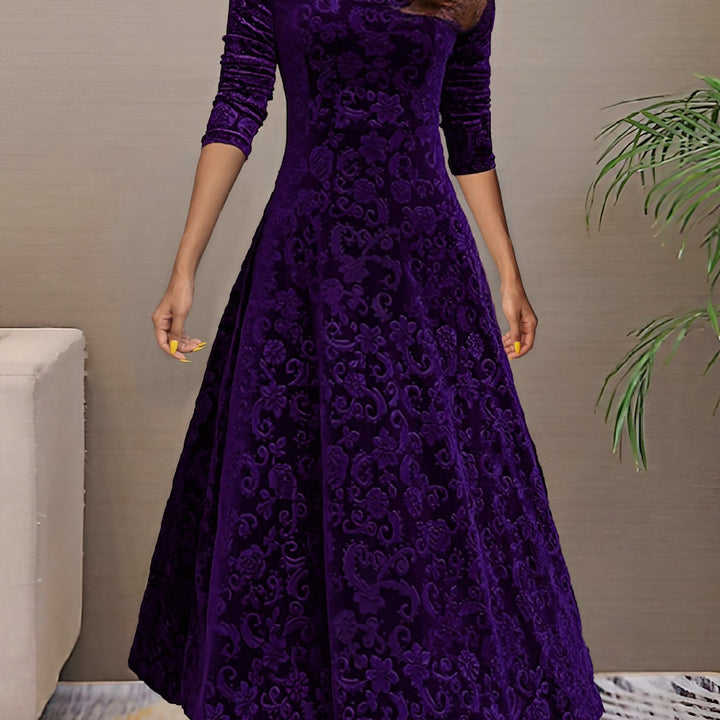 Nancy | Robe d'Élégance en Velours pour les Fêtes