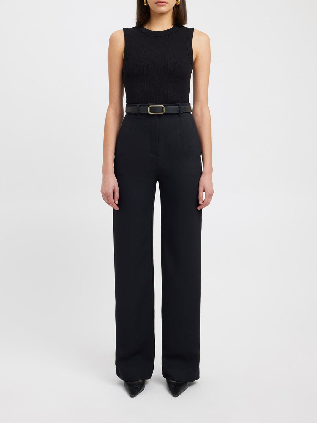 Pantalons Large à Taille Haute | Mélange de Polyester | Prêts pour le Bureau