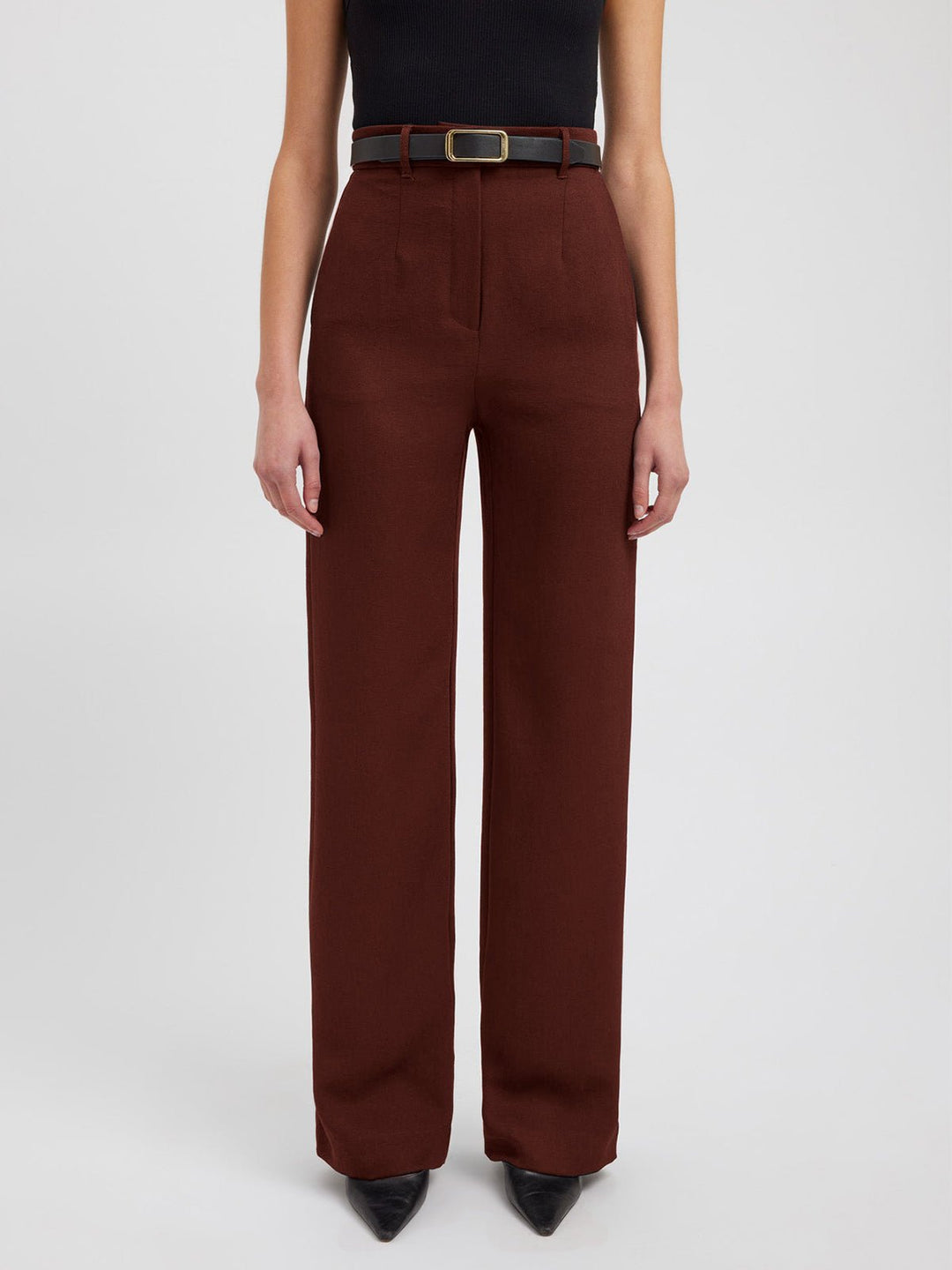 Pantalons Large à Taille Haute | Mélange de Polyester | Prêts pour le Bureau