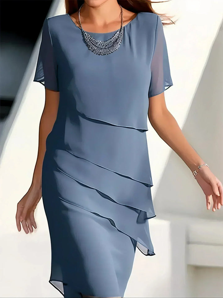 Aria - Timeless Chiffon Layered Dress