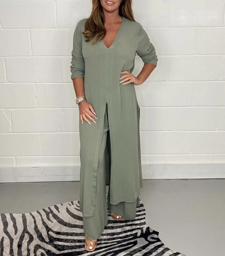 Ensemble Comfy Cherly™ en Deux Pièces | Blouse Fluide et Pantalon Large