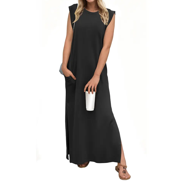 Wren™ – Robe Maxi Aérée avec Poches Fendues – Confort Absolu, Élégance au Quotidien