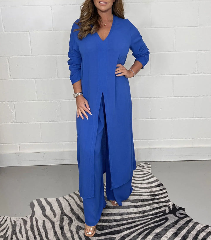 Ensemble Comfy Cherly™ en Deux Pièces | Blouse Fluide et Pantalon Large