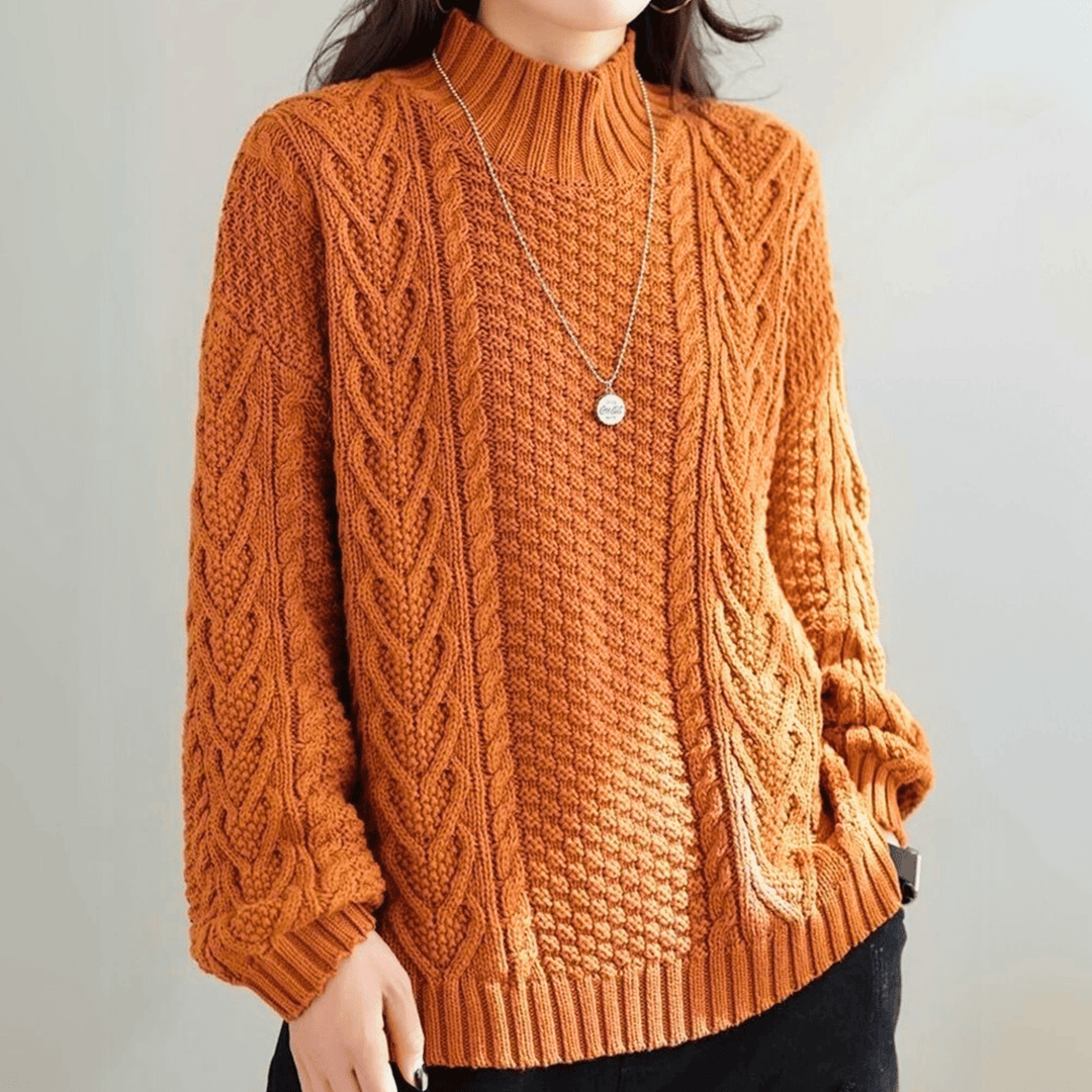 MADELEINE™ | Pull Tricoté à Mailles Torsadées