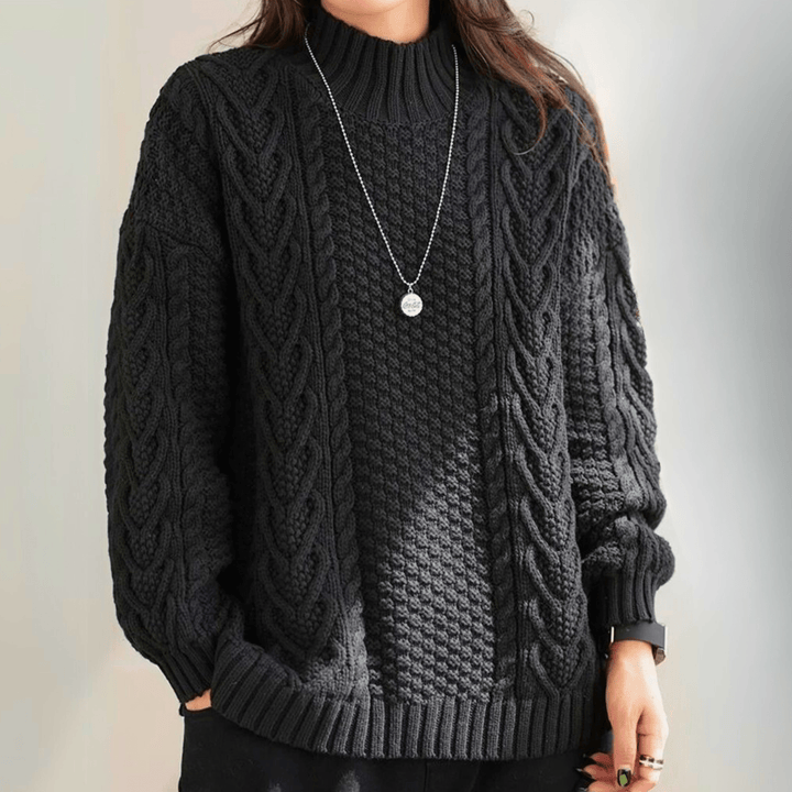 MADELEINE™ | Pull Tricoté à Mailles Torsadées