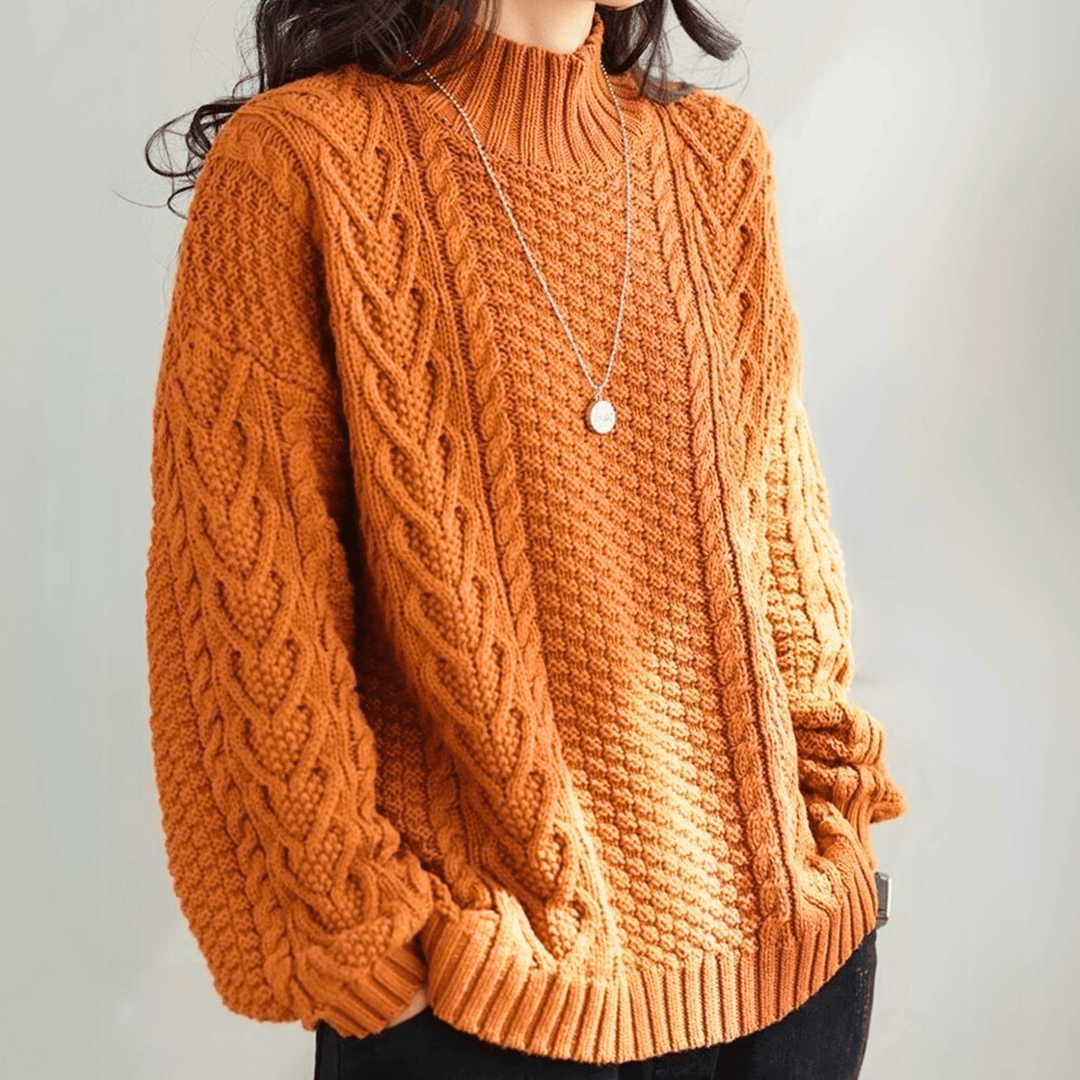 MADELEINE™ | Pull Tricoté à Mailles Torsadées