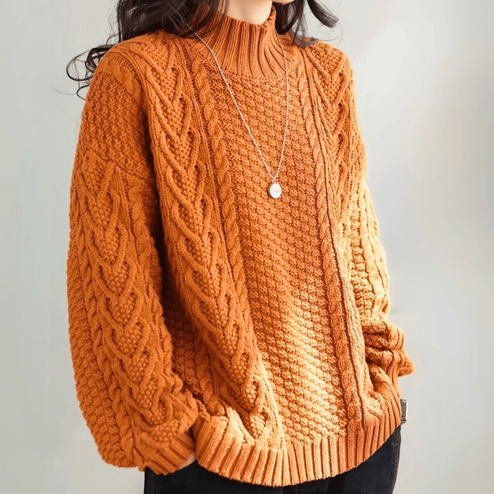 MADELEINE™ | Pull Tricoté à Mailles Torsadées