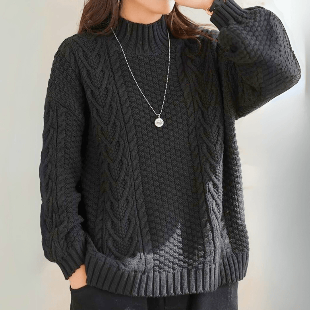 MADELEINE™ | Pull Tricoté à Mailles Torsadées