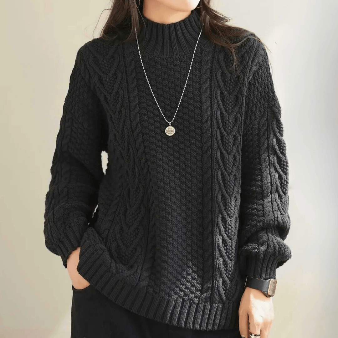 MADELEINE™ | Pull Tricoté à Mailles Torsadées
