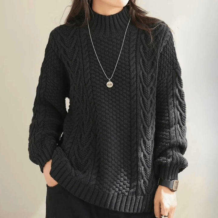 MADELEINE™ | Pull Tricoté à Mailles Torsadées